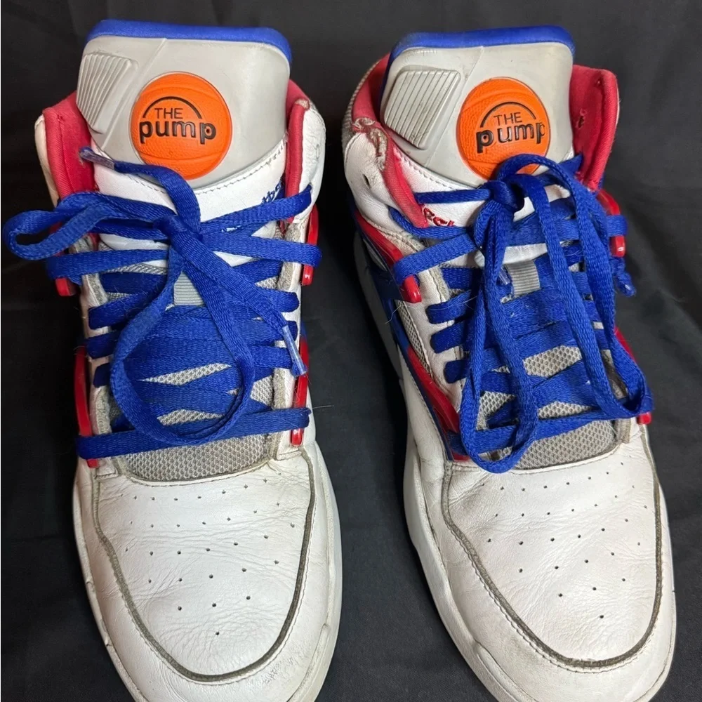 Reebok Kids Sneakers in White, Blue, and Red - Picture 12 of 14